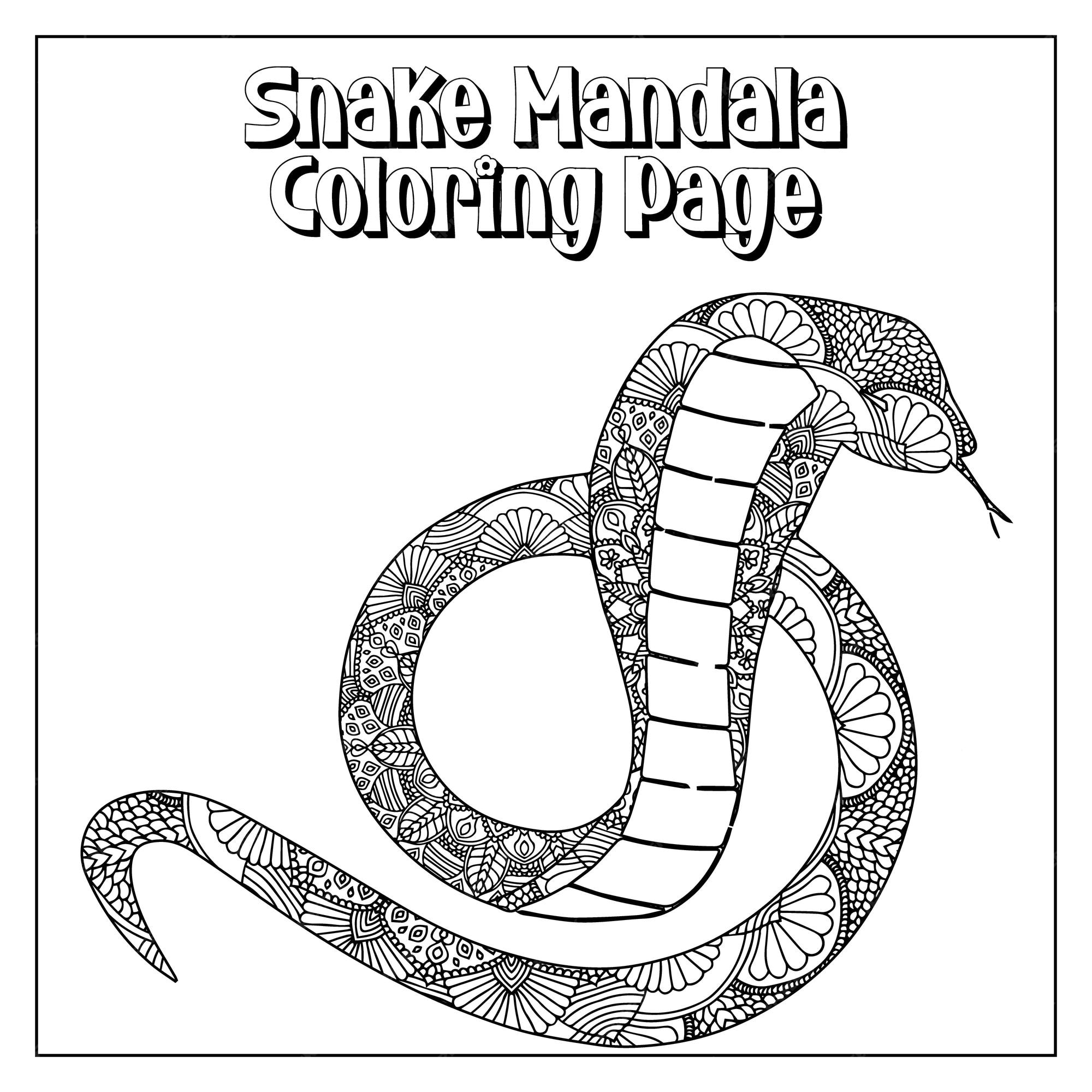 Cobra para Colorir  Desenho de cobra, Mandalas para colorir, Páginas para  colorir dinossauro