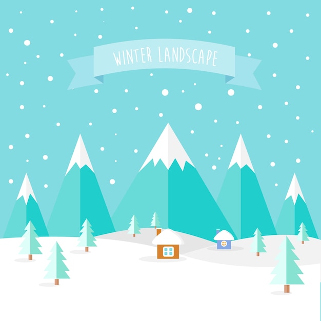 Design de paisagem de inverno natal