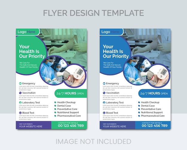 Design de panfletos médicos corporativos