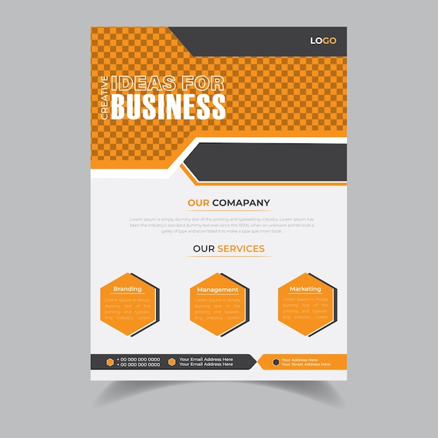 Design de panfletos para ideias de negócios criativas