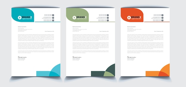 Design de papel de carta corporativo