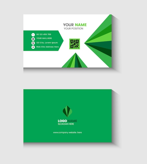 Design de papel timbrado de negócios limpo verde e branco