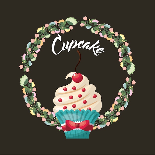 design de pastelaria cupcake