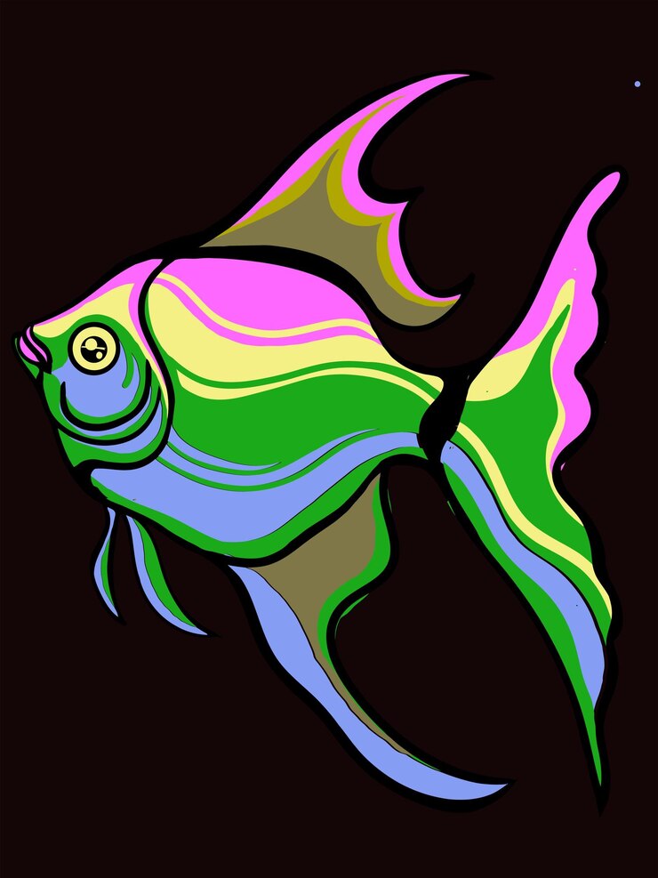 Vetor design de peixes ornamentais vetoriais