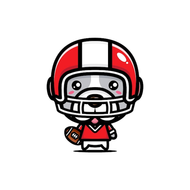 design de personagem de buldogue fofo