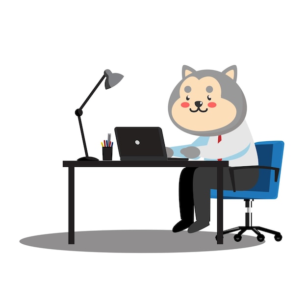 Design de personagens de empresáriodesenhos animados para negócios online