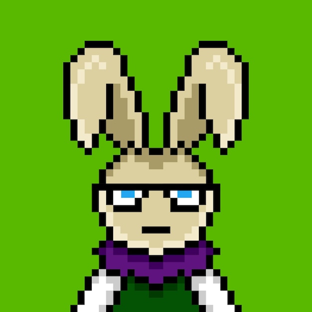 Design de pixel art de coelho punk nº 116