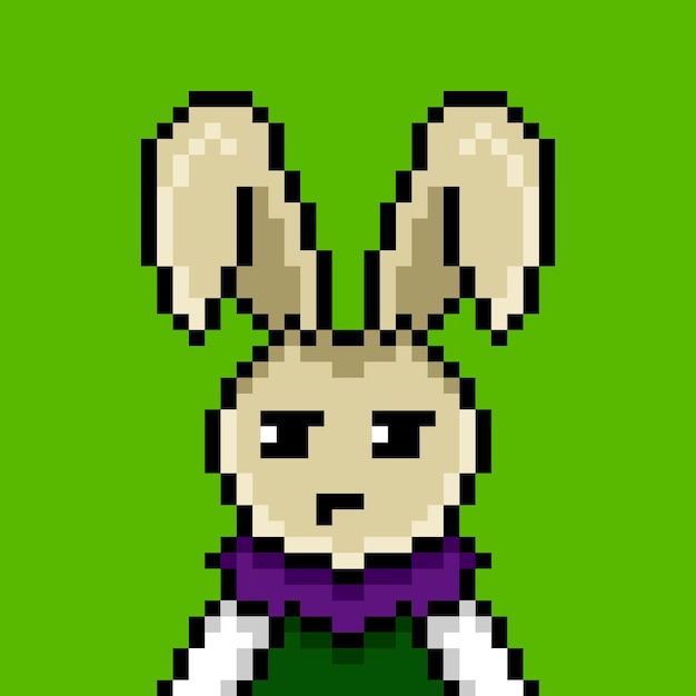 Design de pixel art de coelho punk nº 118