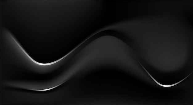 Design de plano de fundo abstrato gratuito Black Wave Premium