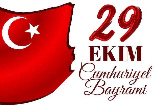design de plano de fundo de 29 ekim dia da república turca, feriado turco ou festival do dia da proclamação