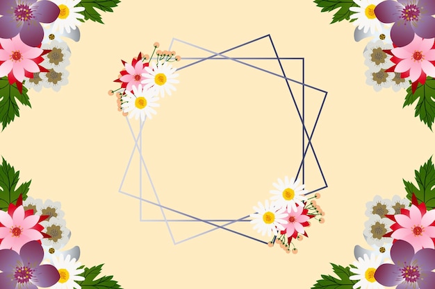 Design de plano de fundo de convite de casamento plano