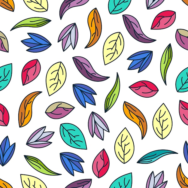 Design de plano de fundo padrão colorido folha