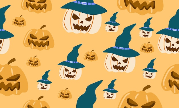 Design de plano de fundo padrão sem emenda de halloween