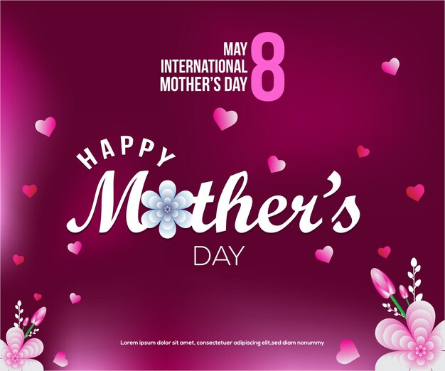 Design de plano de fundo para o Dia Internacional das Mães