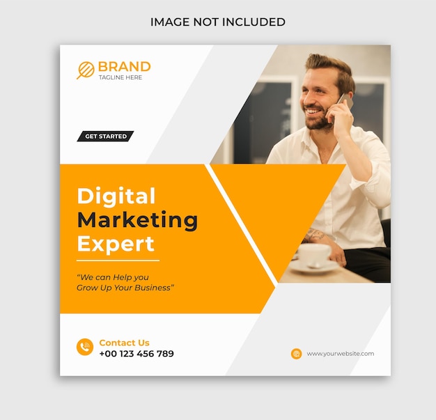 Design de postagem de marketing digital em mídias sociais