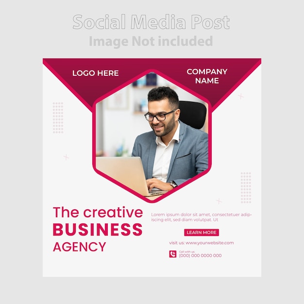 Vetor design de postagem de mídia social de agência de negócios criativos