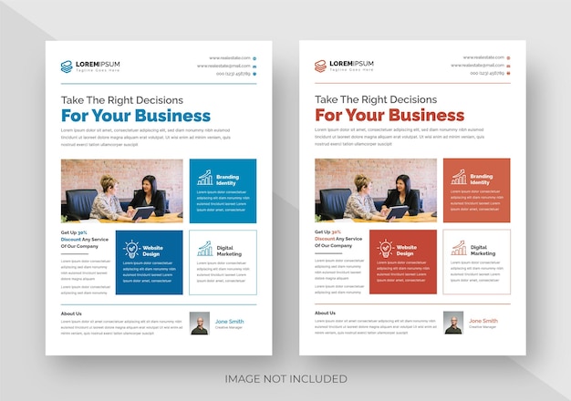 Design de pôster de agência de marketing digital de folhetos de negócios corporativos