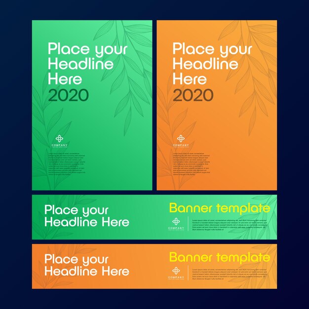 Design de pôster e banner com elemento de ilustração vetorial plana