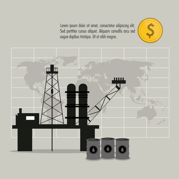 Vetor design de preço do petróleo