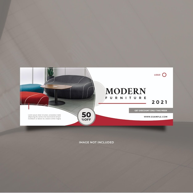 Design de promoção de móveis modernos e minimalistas para banners de mídia social e anúncios de internet na web