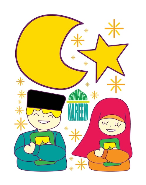 Design de rabiscos ramadan kareem