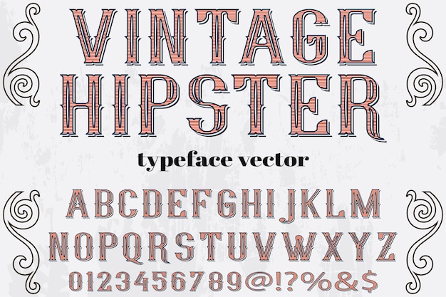 Design de rótulo de tipo vintage hipster