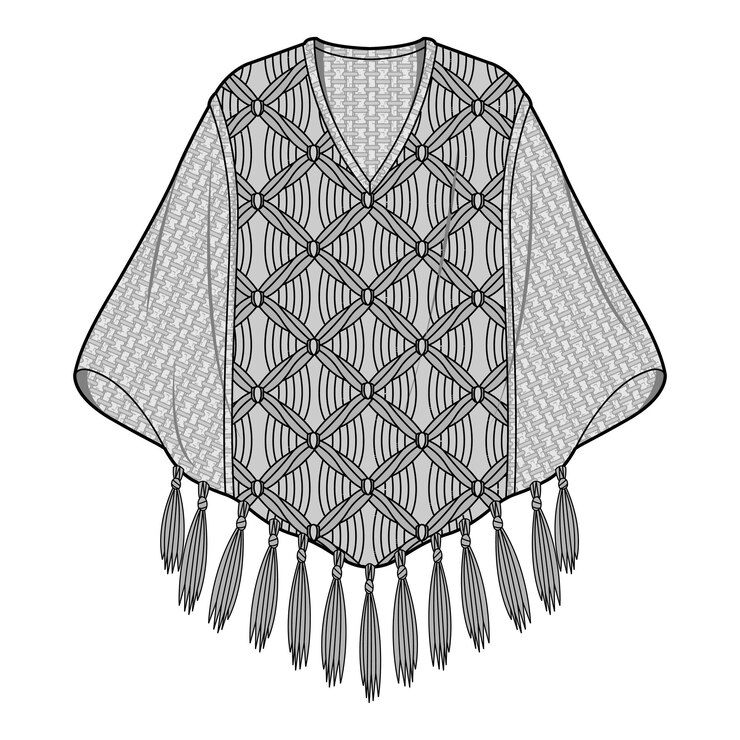 Vetor design de roupas de moda desenho de ilustração de esboço plano