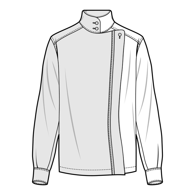 Vetor design de roupas de moda desenho de ilustração de esboço plano