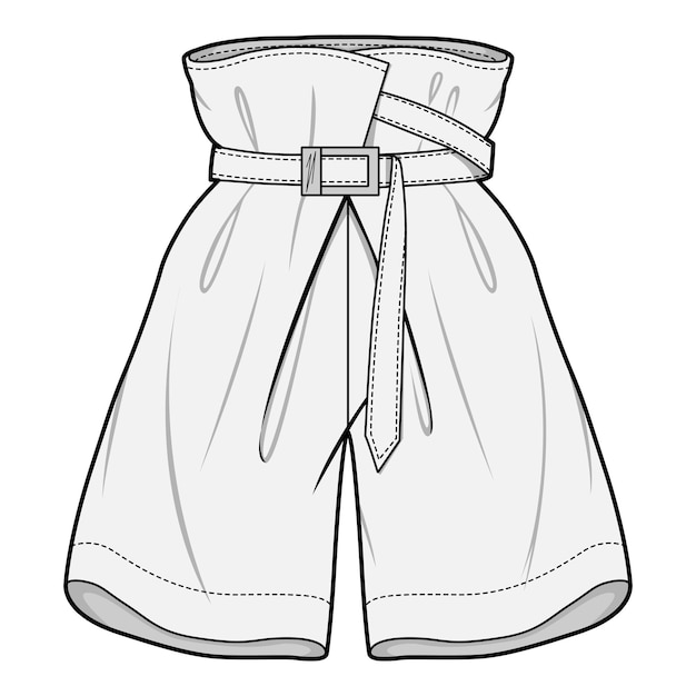 Design de roupas de moda desenho de ilustração de esboço plano