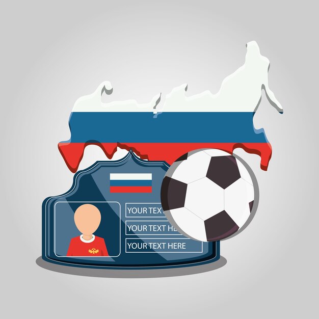 Design de rússia do campeonato do mundo de futebol