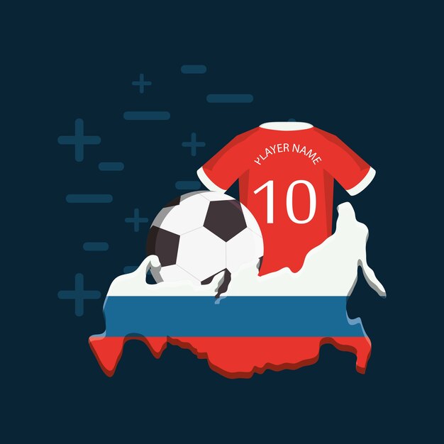 Design de rússia do campeonato do mundo de futebol