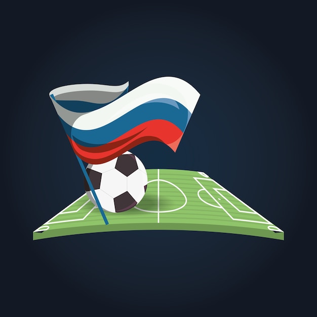 Design de rússia do campeonato do mundo de futebol