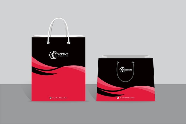 Vetor design de sacola de compras criativo profissional corporativo exclusivo