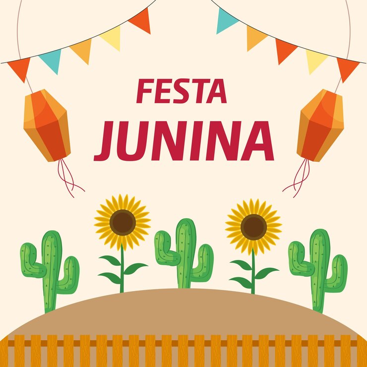 Vetor design de saudação para celebração festival festia junina