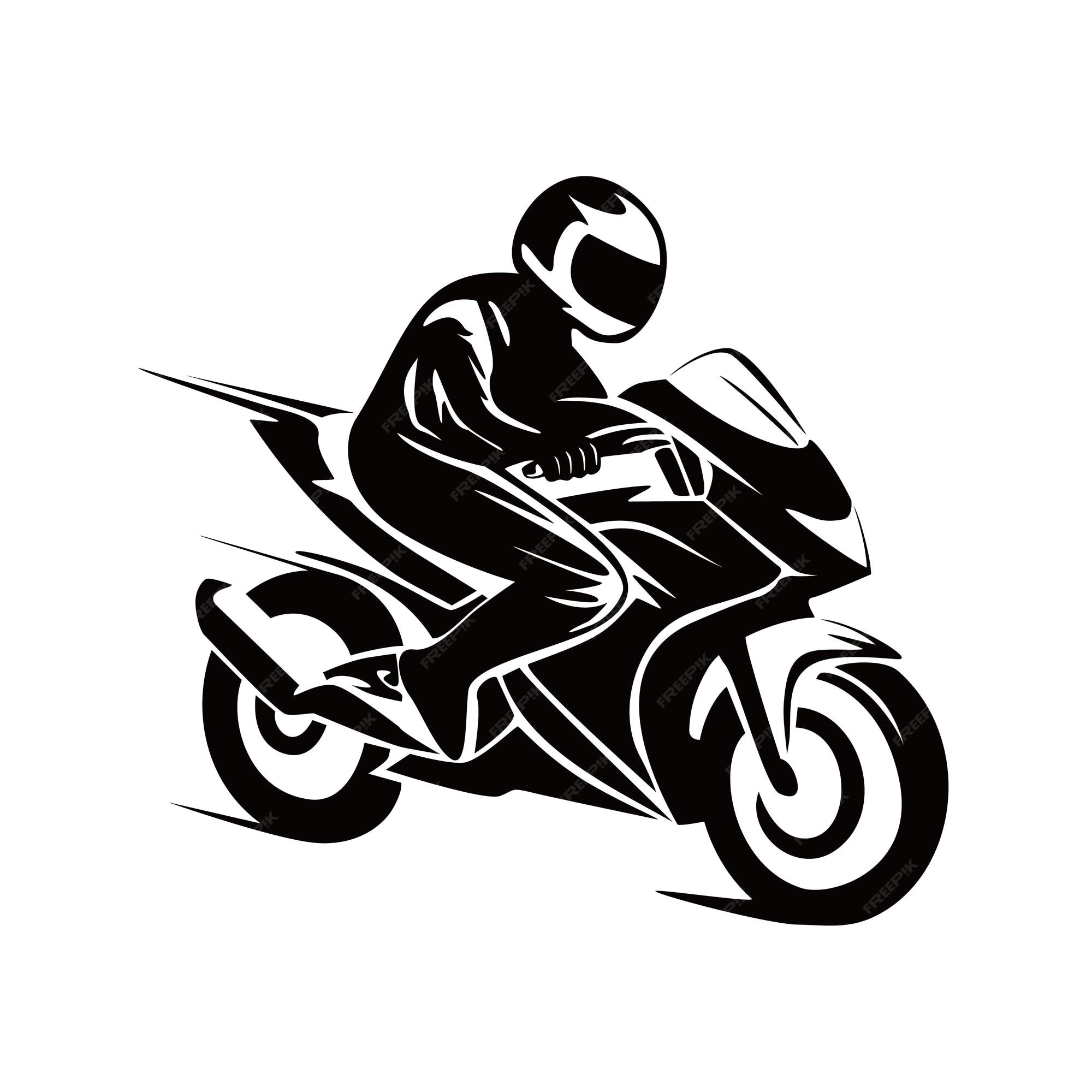 Vetor de ilustração de design de moto de corrida de moto esportiva