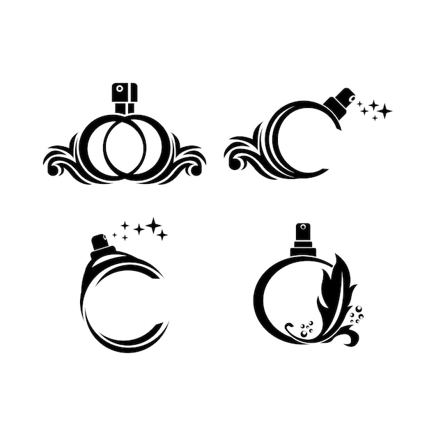 Vetor design de símbolo de ilustração de logotipo de perfume
