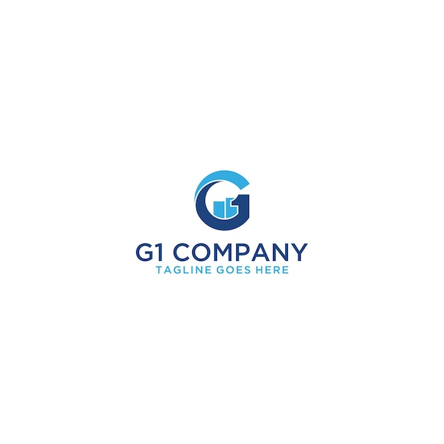 Design de sinal de logotipo inicial g1