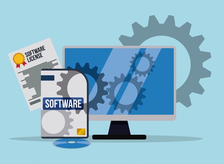 Vetor design de software.