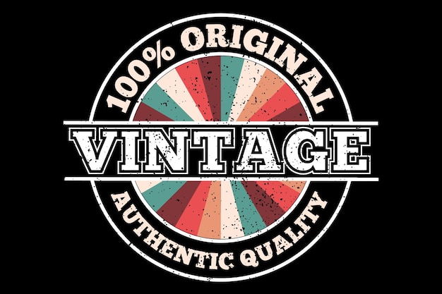 Design de t-shirt com qualidade original vintage em retro