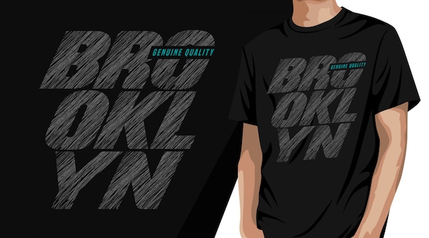 Design de t-shirt com tipografia de brooklyn