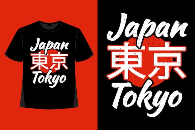 Design de t-shirt de japão tokyo tipografia ilustração vintage