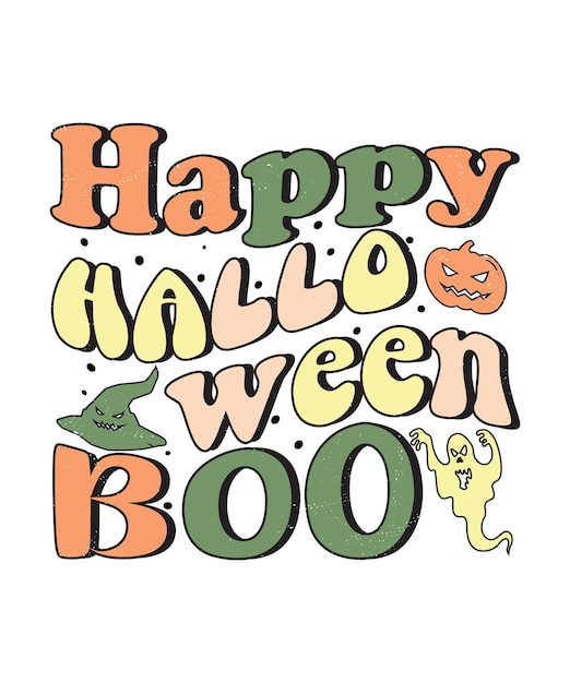 Design de t-shirt de tipografia de Halloween estilo Groovy, design de t-shirt de tipografia vintage, y-shirt groovy