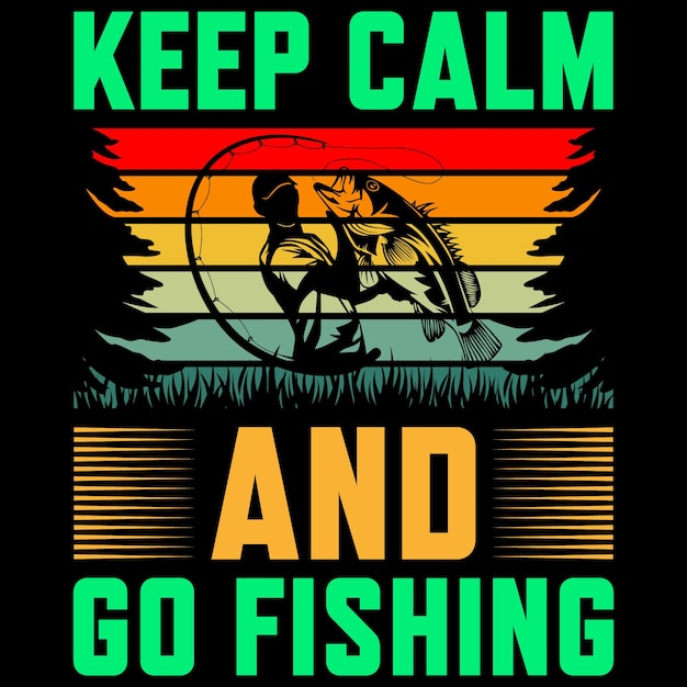 Vetor design de t-shirt de tipografia de pesca com gráfico de vetor editável.