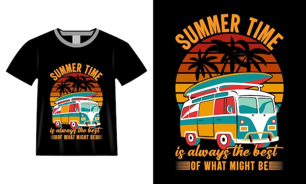 Vetor design de t-shirt de verão o verão é sempre o melhor do que pode ser