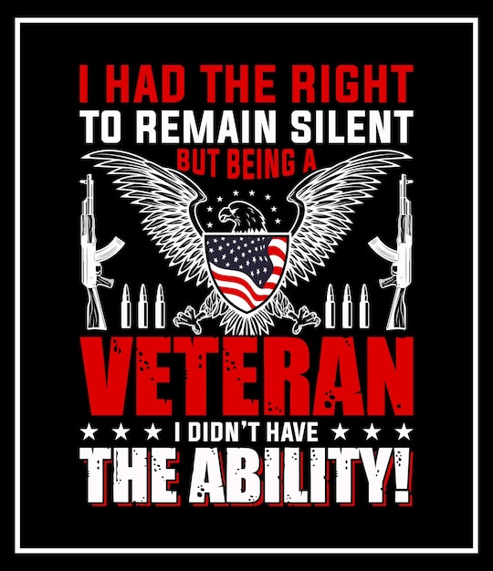Vetor design de t-shirt do dia dos veteranos