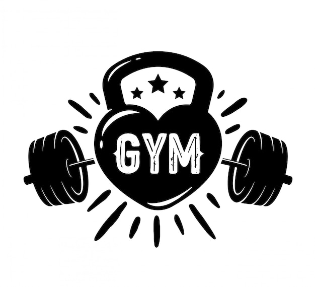 Design de t-shirt gym lover. emblema retrô