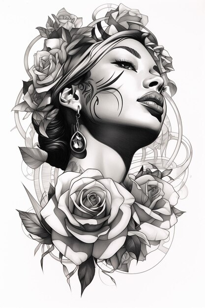 Tattoo rainha  Tattoos, Portrait tattoo, Line art vector