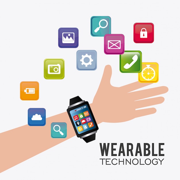 Design de tecnologia wearable.