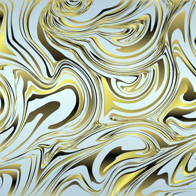 Design de textura de mármore superfície de marmoreio colorido design de pintura abstrata vibrante Cor azul e dourada