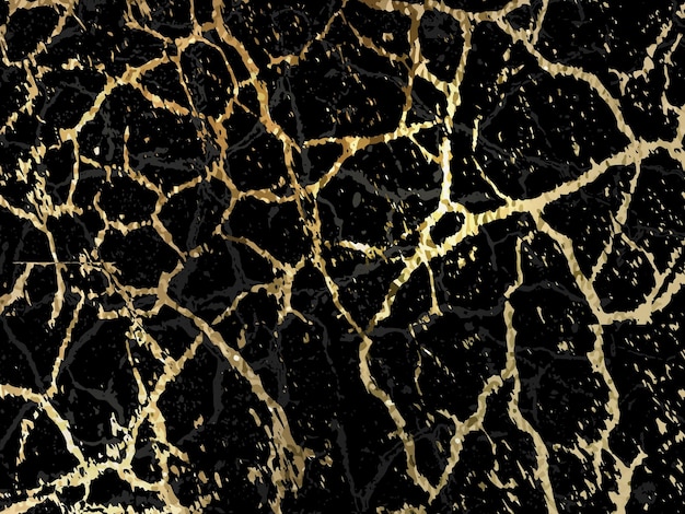 Design de textura de marmoreio dourado luxo preto e fundo de textura de mármore dourado para cartaz banner wallp